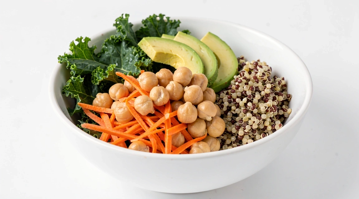 Almuerzo sano bowl de quinoa